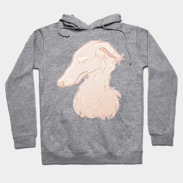 Elegant Borzoi Hoodie by Jan Grackle